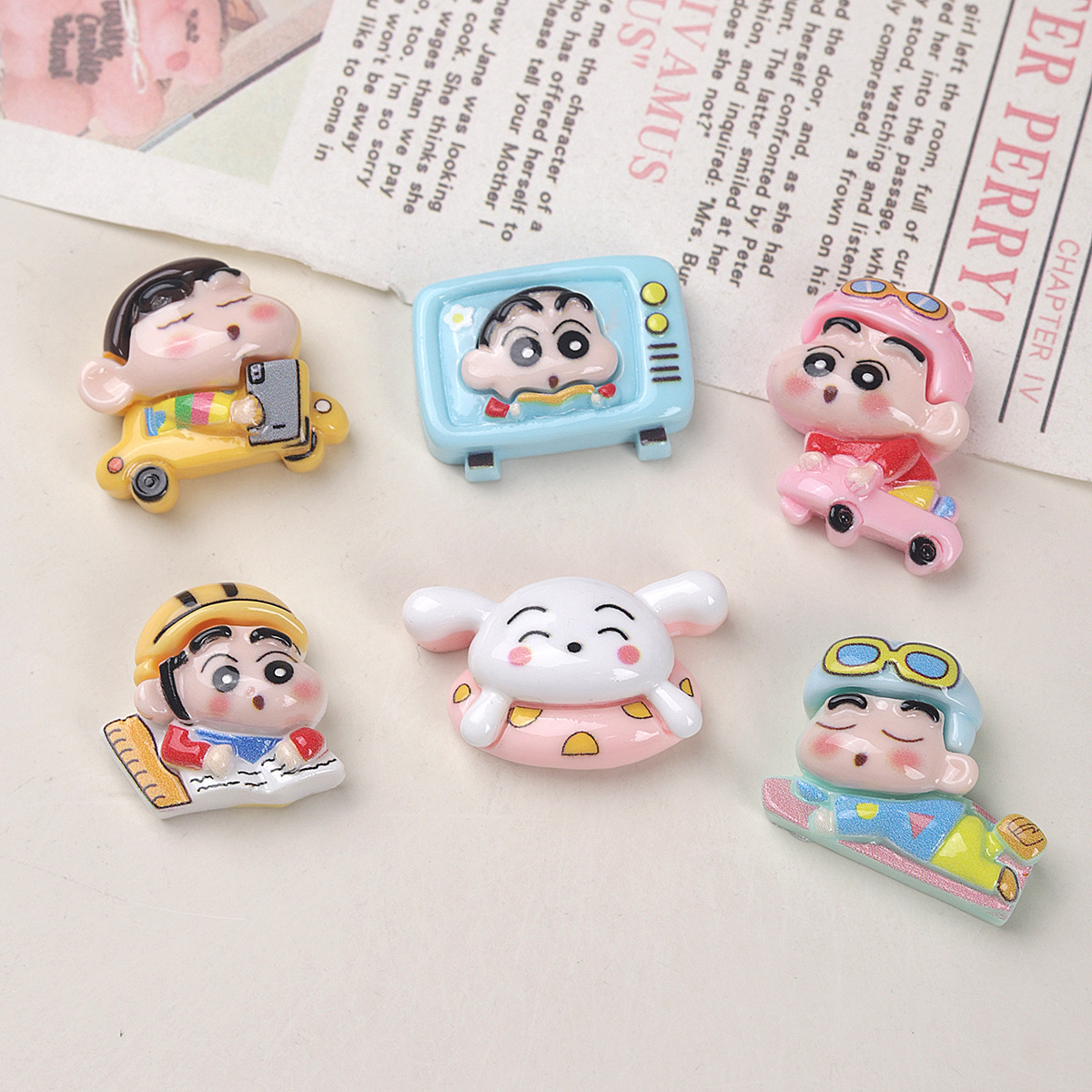 Kawaii Crayon Shin-chan Resin  - Phone Accessories Doll 评论和价格