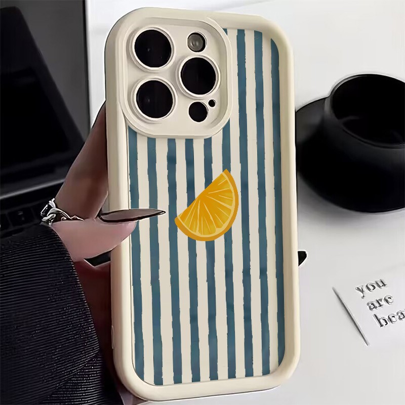 Striped Lemon Slice Pattern Ph - Phone Accessories Iphone 评论和价格
